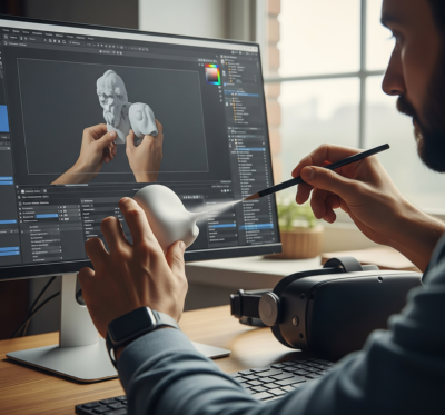 un développeur en réalité virtuelle